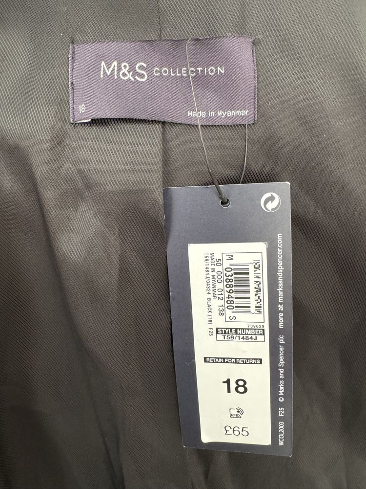 Піджак жіночий M&S оверсайз на один гудзик, новий,віскоза+поліестер