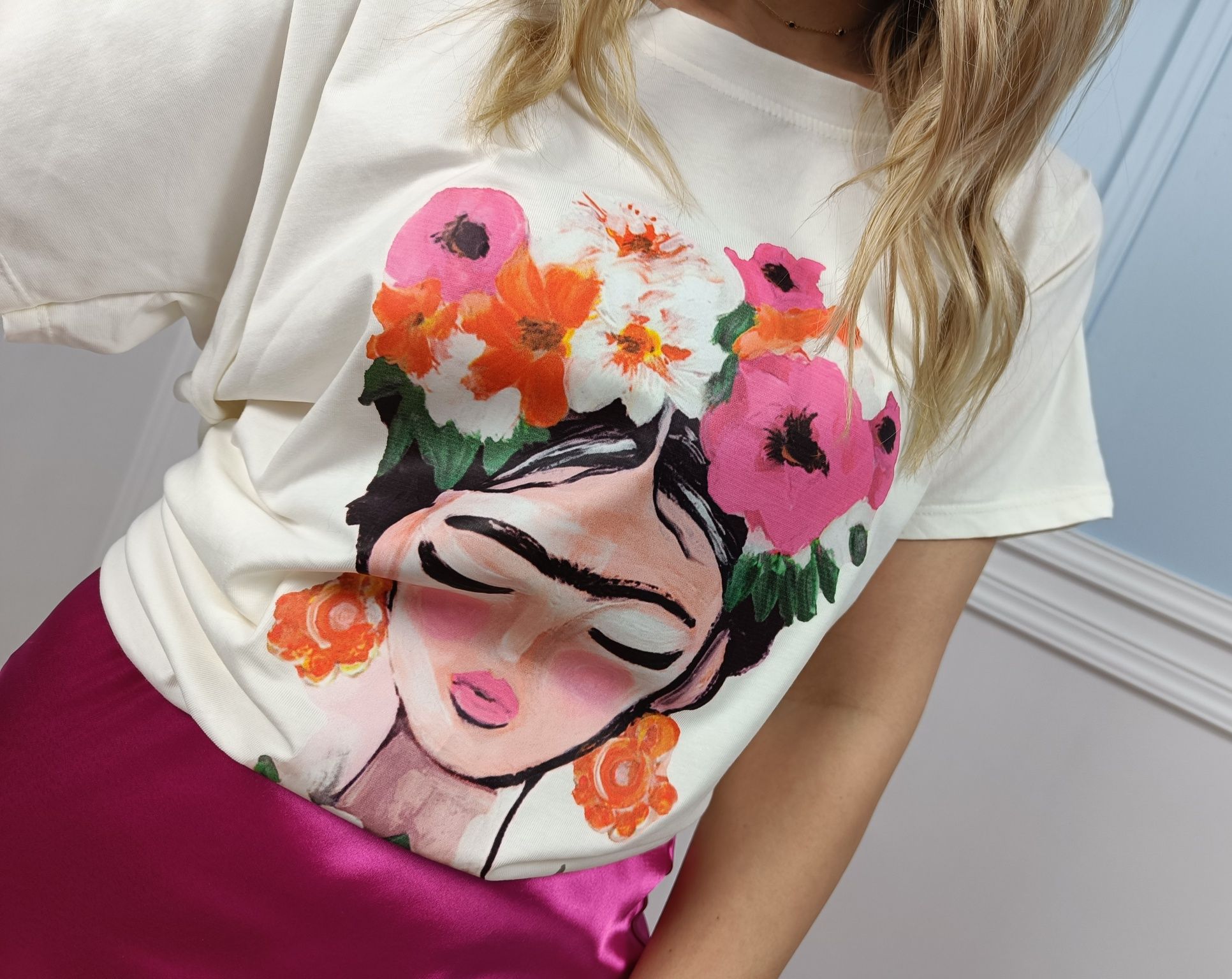 T shirt kremowy Frida