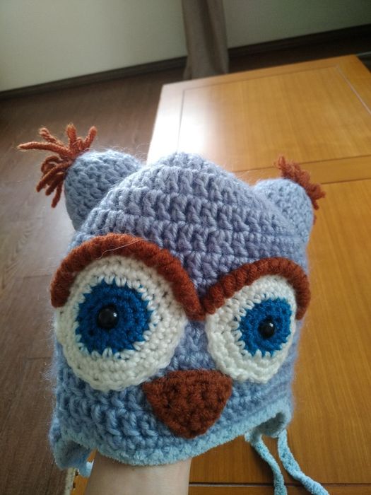 Шапка зима на дівчинку, ручної роботи