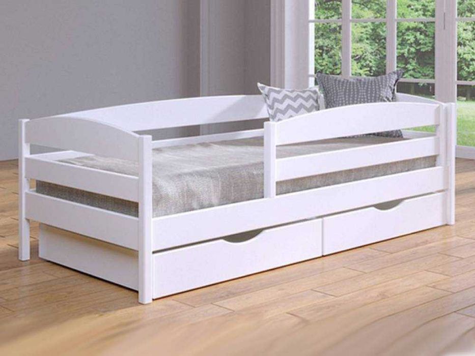 Дитяче дерев'яне ліжечко 80х190 біле