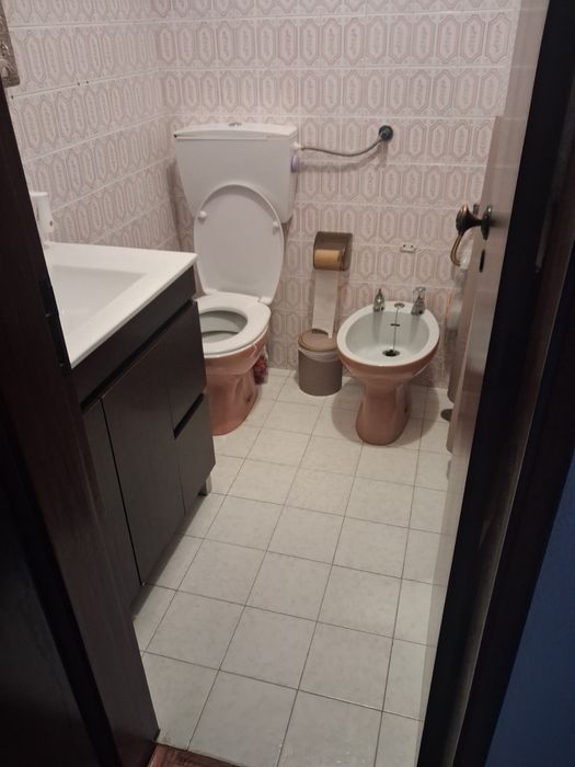 Bidé casa banho rosa