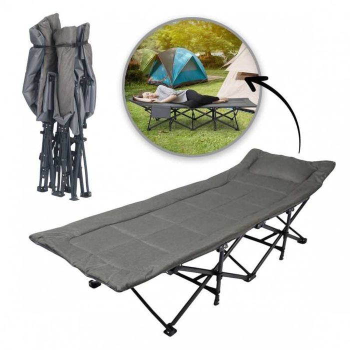 Łóżko turystyczne, polowe, kanadyjka 187 x 68cm składane AR05SZ