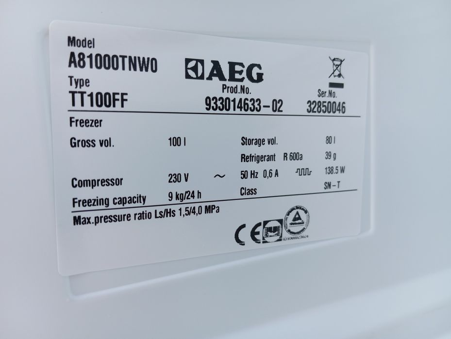 Морозильная камера AEG No-Frost 4 ящика из Германии Гарантия