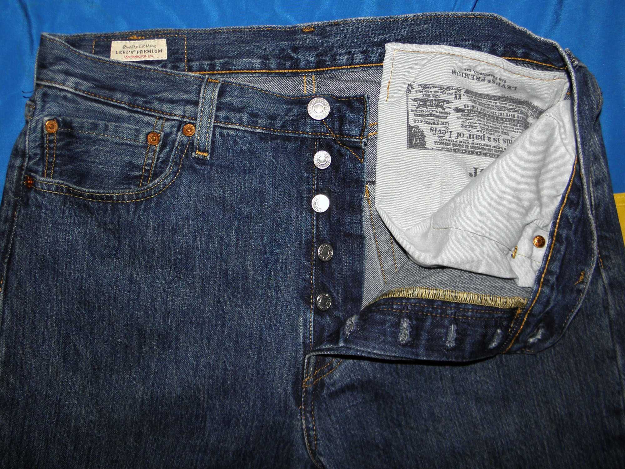 джинсы levis 501 w33 34 l 30 32 premium big e оригинал синие levi's