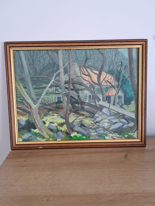 Obraz malowany na płótnie.