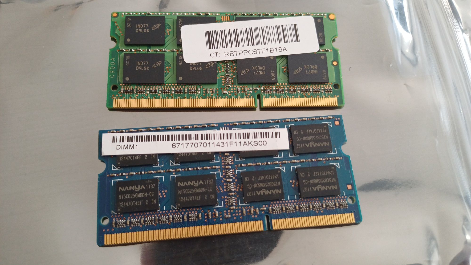 Pamięć  RAM 2x 4GB DDR3 DIMM1