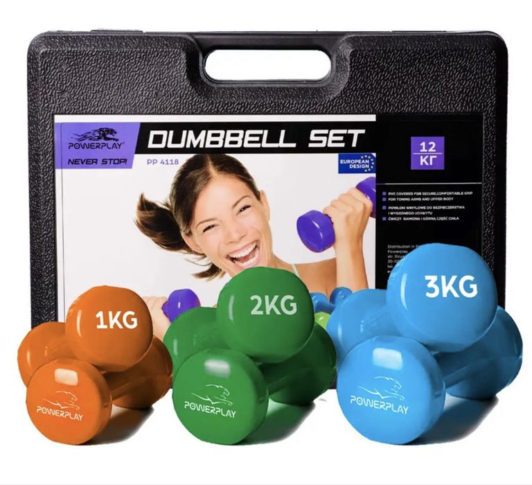Набір гантелей в кейсі 12 кг