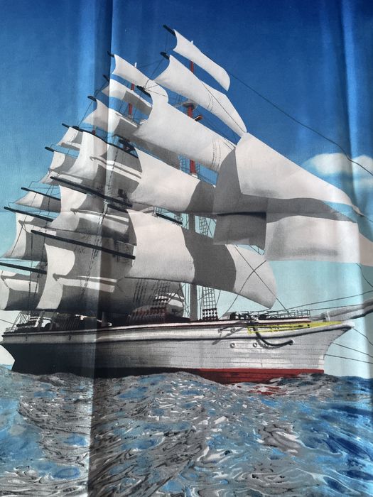 Pościel marynistyczna okręt morze 200x220