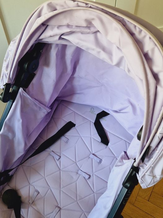 Silver Cross Clic spacerówka skladana na raz lila wózek filt UPF 50