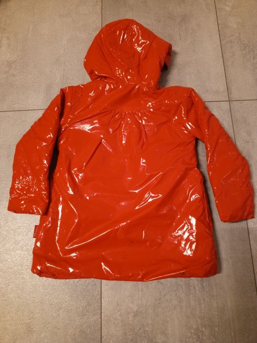 Ocieplany płaszczyk jesienno - wiosenny dla dziewczynki r 98 - 104