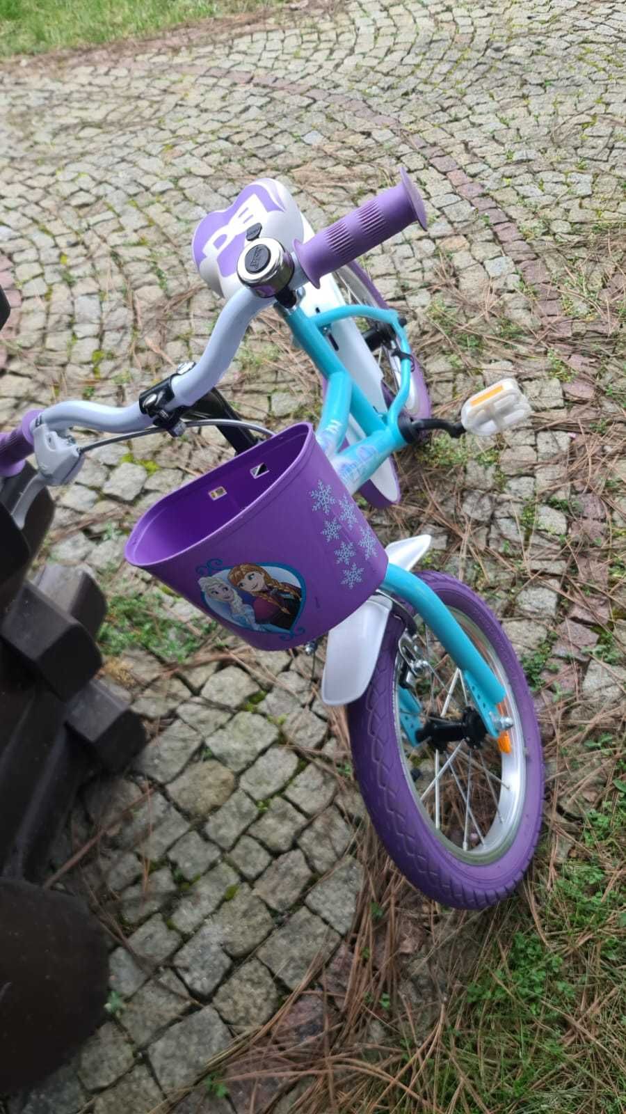 Włoski Rowerek dziecięcy dla dziewczynki ELSA Kraina Lodu Alufelgi