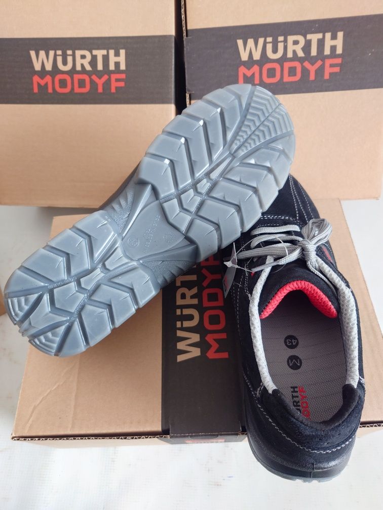 Buty robocze półbuty WURTH ochronne NEW AIR BLACK S1P SRC ESD roz. 43
