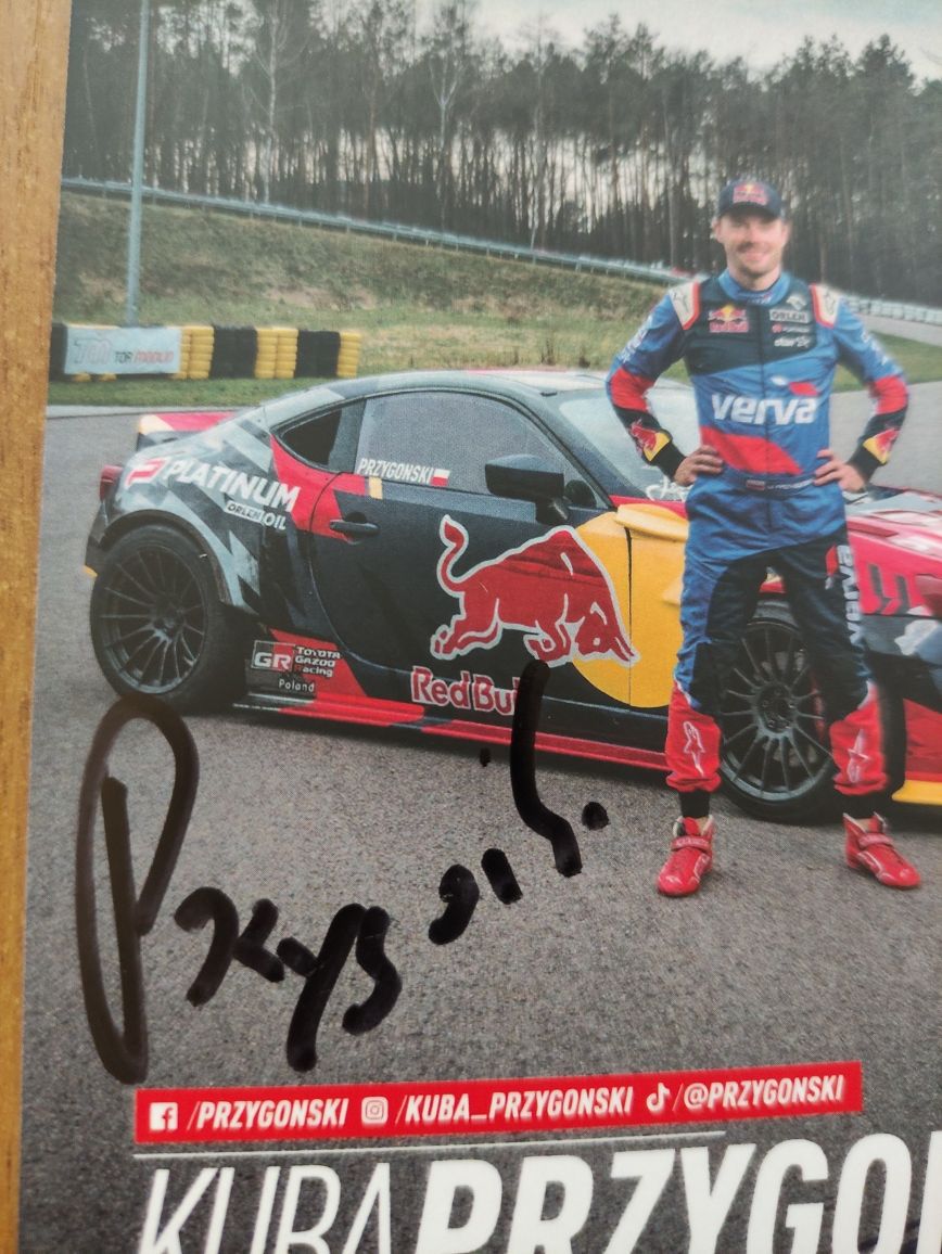 Autograf, podpis Jakub Kuba Przygoński Orlen Team Red Bull Kierowca PL