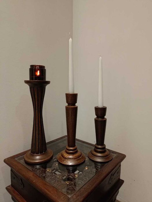 Świecznik Boho, rękodzieło z Saharanpur, 20 cm