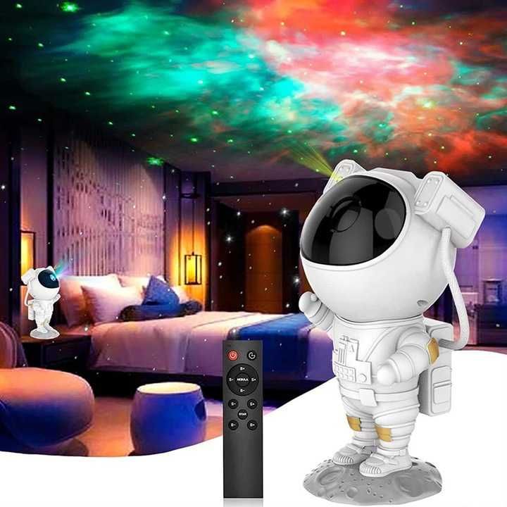 Lampka Nocna LED Laser 3D NEBULA Astronauta USB