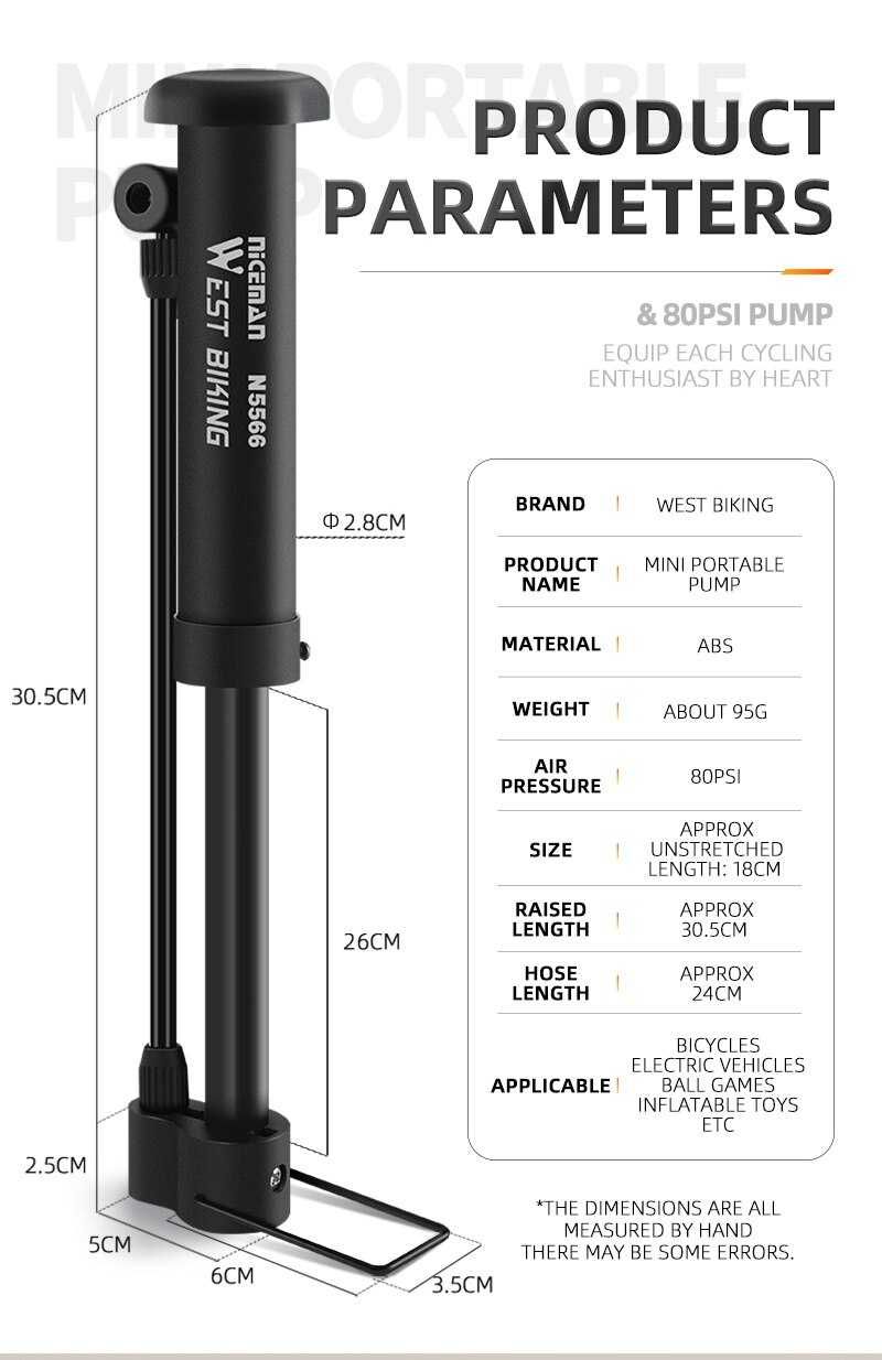 pompka rowerowa do piłki 80psi uniwersalna mocna mtb zawór