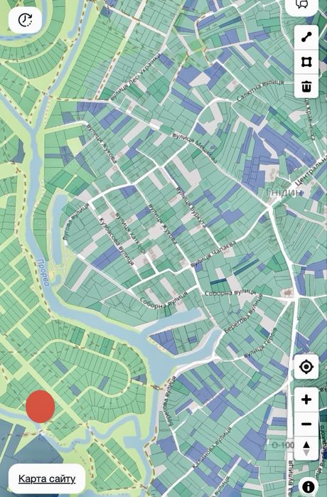 Ділянка в с. Гнідин. 12 сот. під забудову 999 уо за сотку