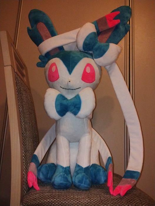 Pluszak maskotka pluszowy miś figurka Pokemon Sylveon Eevee handmade