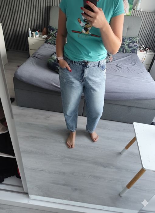 Nowe jeansy mom fit XL