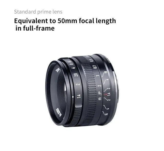 7artisans 35mm F1.4 Mark II APS-C Prime Lens with free cleaning kit an