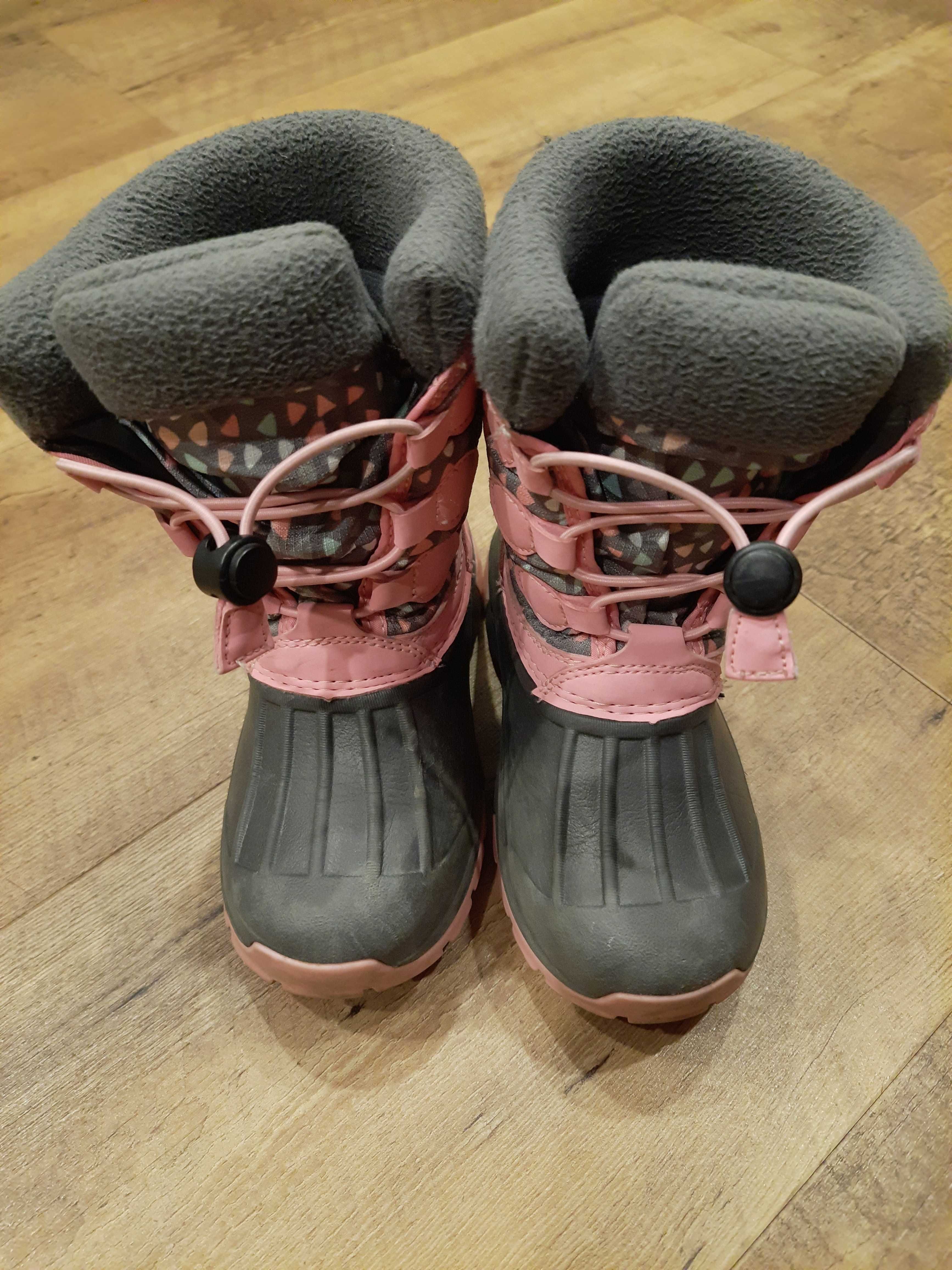 Buty śniegowce dziewczynka r.28