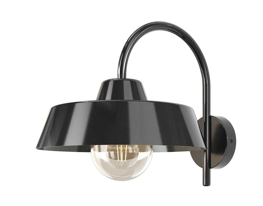 GoodHome Fixed Gloss Black lampa ścienna zewnętrzna (średnica) 30 cm