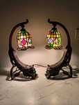 Tiffany lampy witrażowe stołowe / nocne / biurowe "koty" Art deco