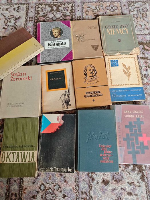 Zestaw starych książek – Żeromski, Prus, Balzac, klasyka literatury