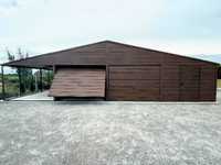 Garaż blaszany hala wiata drewnopodobny garaz 12x6m (10x5 11x7 12x8)