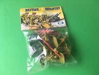 Conjunto de Soldados de brincar em plástico British Infantry Anos 80