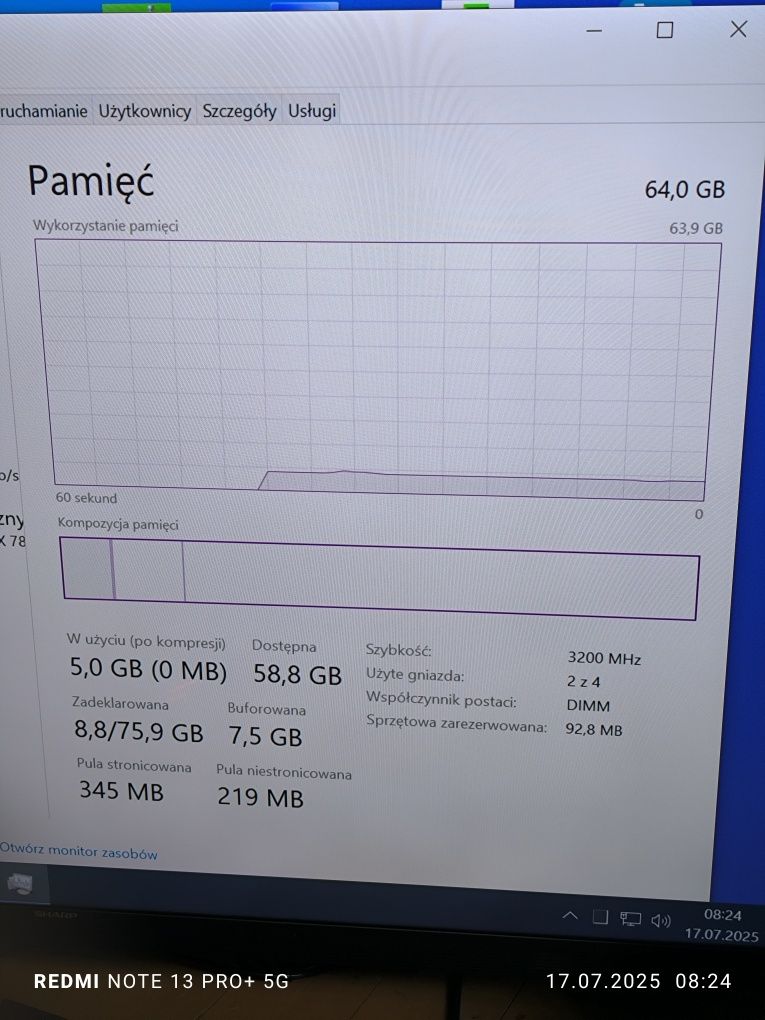 Pamięć RAM DDR4 64GB (2x32) 3200 CL16 Kingston Fury Beast