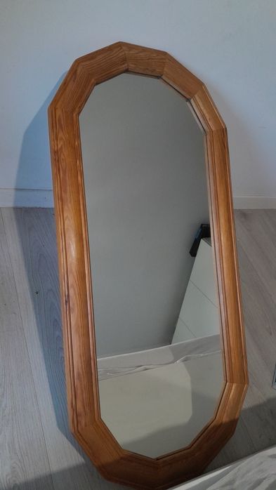 Vintage, boho drewniane lustro