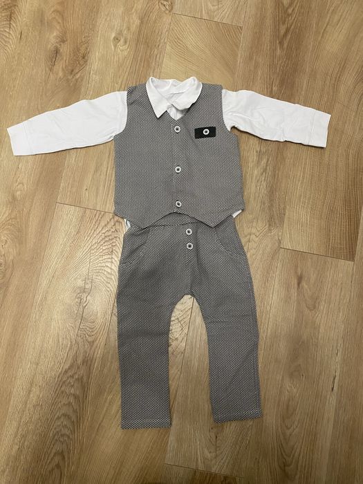 Garnitur zestaw komplet wizytowy dla chłopca rozm. 86