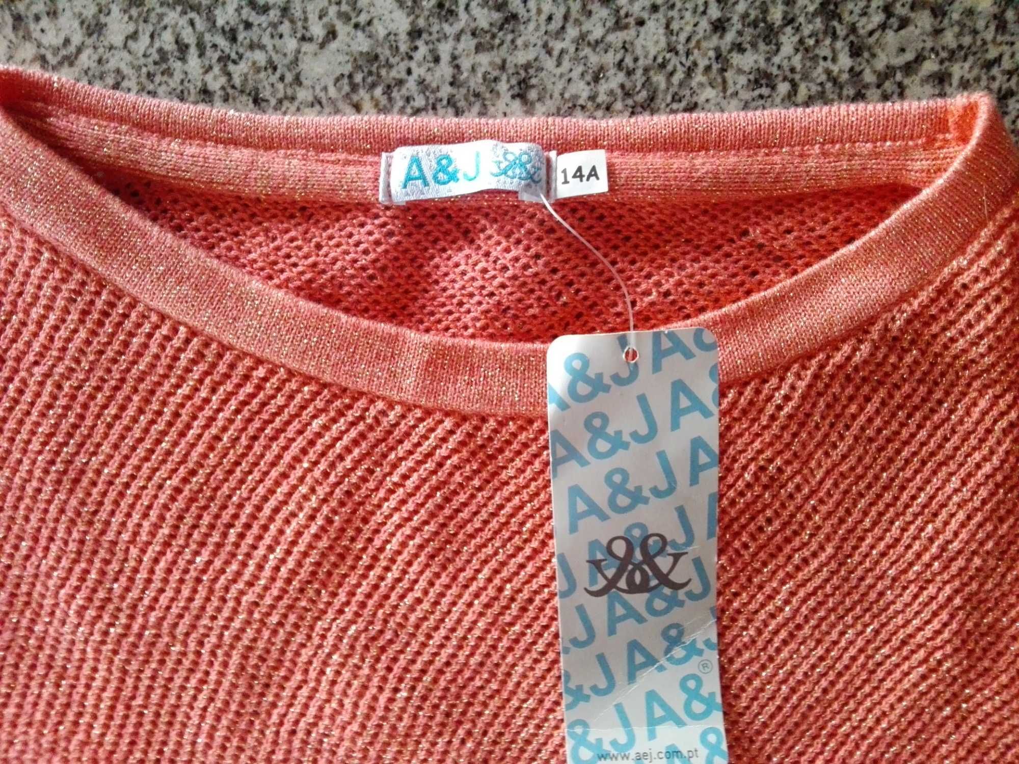 Camisola de malha para criança, nova