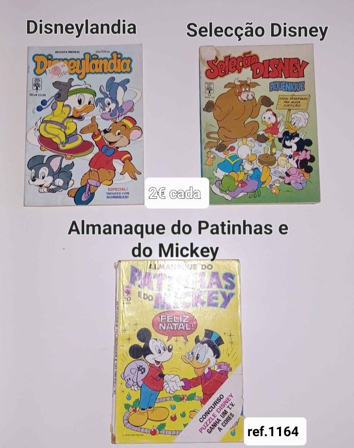 BD's Scubidu, Os Jetsons, Gasparzinho, Peter Pan, Almanaque Disney,etc