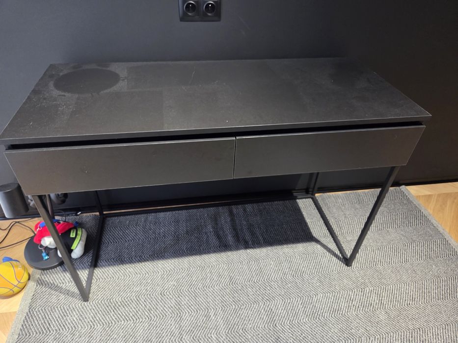 Toaletka biurko biala czarna nowa