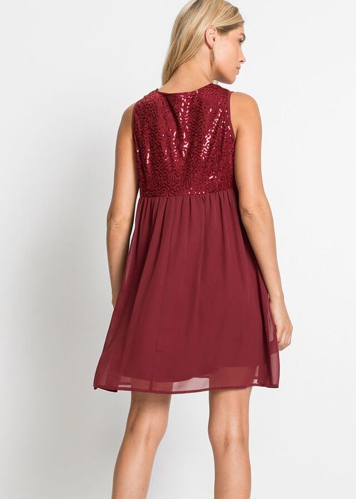 B.P.C bordowa sukienka z cekinami ^38