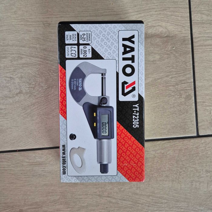Mikrometr 0-25MM z Wyświetlaczem Cyfrowym - Yato YT-72305