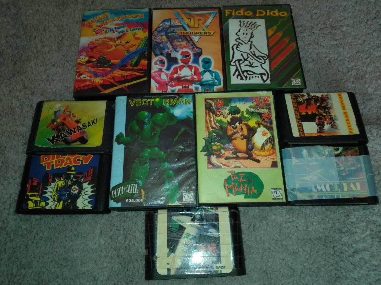 Игры для Sega Mega Drive, картридж Vectorman, Taz, Dick Tracy (10 шт)