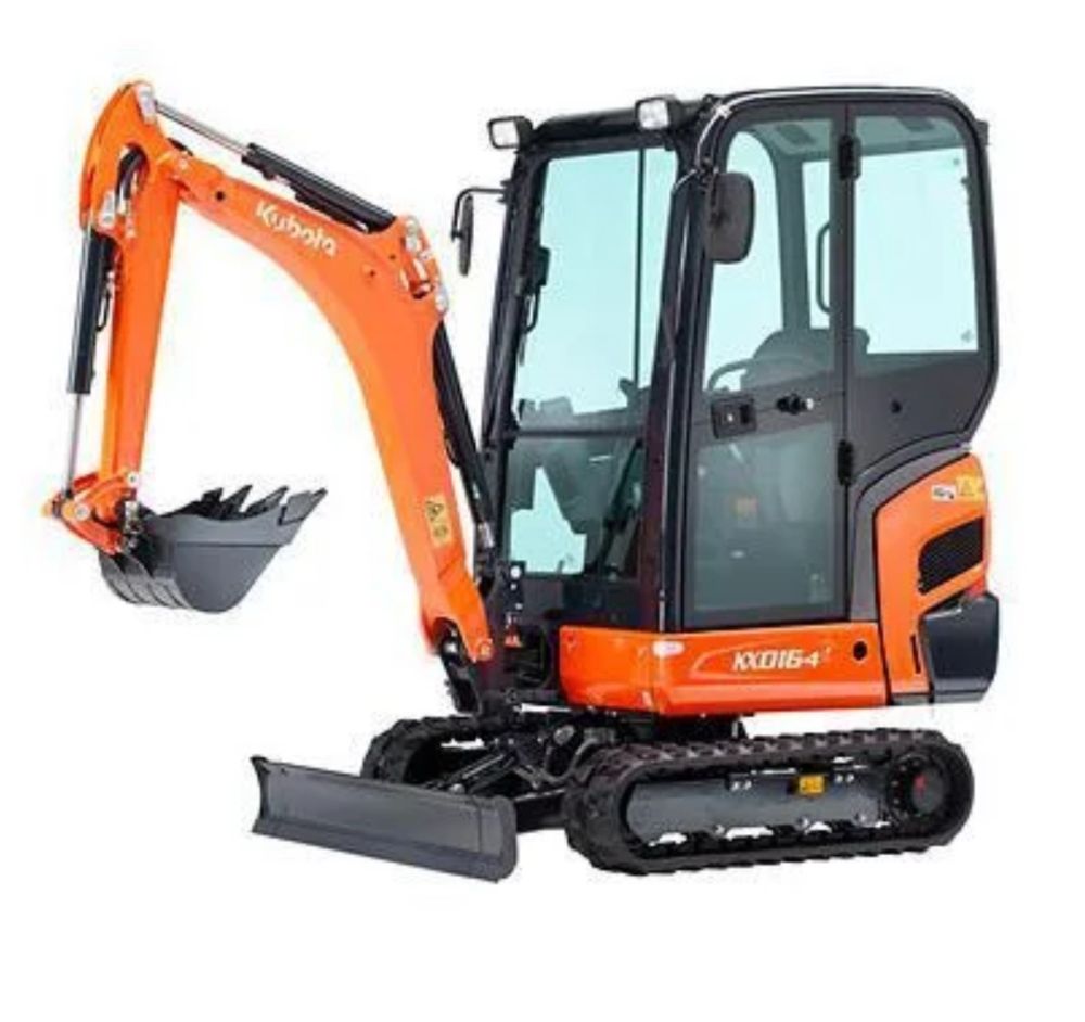 Wynajme minikoparka Kubota KX016-04 l, 1,5t, 3 łyżki,zamykanie hydraul
