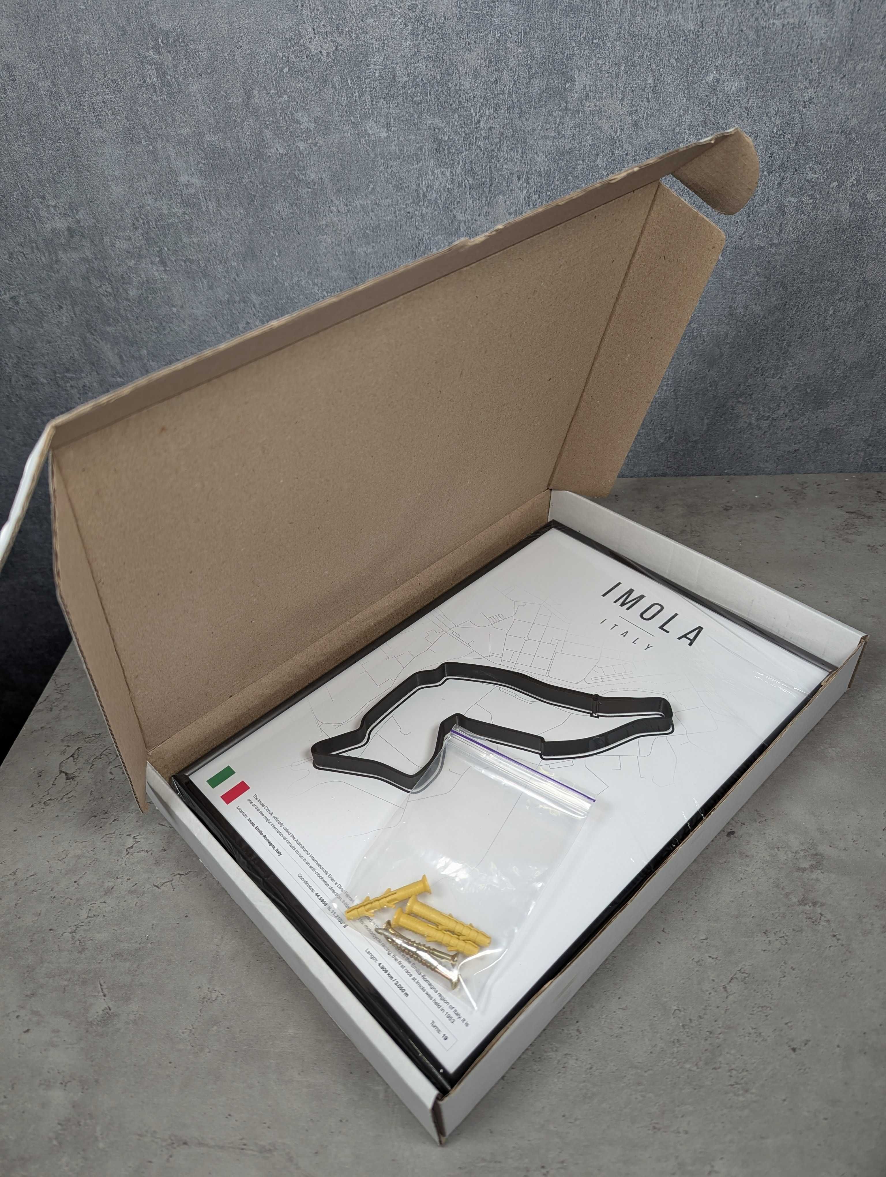 Металева Рамка 30x21см з 3D Трасою IMOLA Circuit / Імола