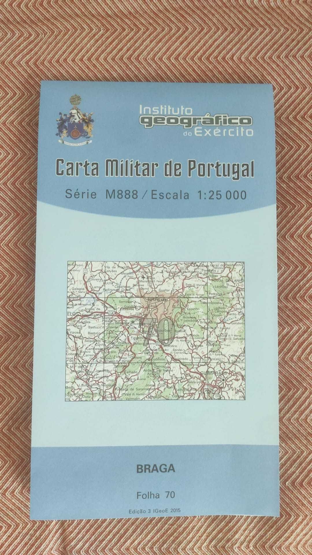 Carta militar de Portugal - Braga folha 70