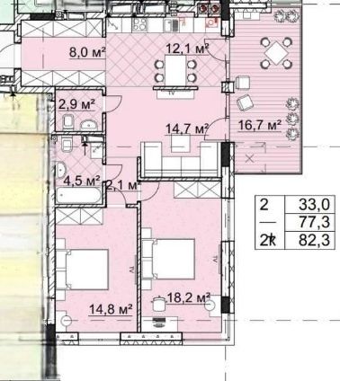 Продаж 2 кімнатної квартири з найкращим краєвидом в ЖК Централ парк.