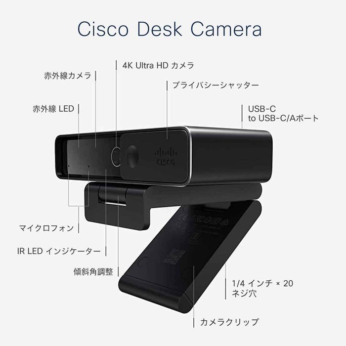 Cisco Kamera biurkowa Webex z nagrywaniem wideo Ultra HD