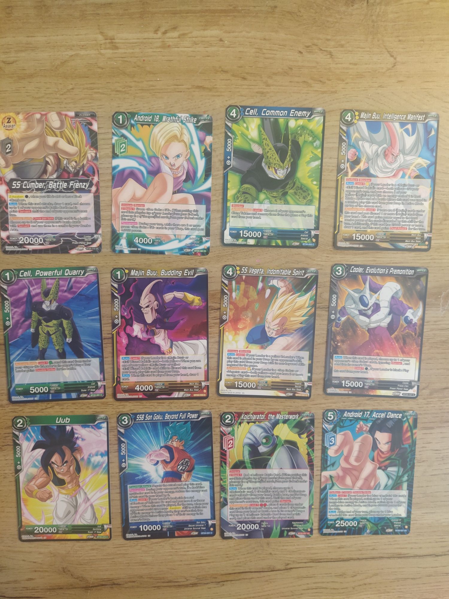 2 - cartas DragonBall