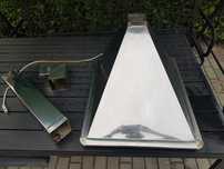 Okap kuchenny szer. 50 cm inox stal oświetlenie led.