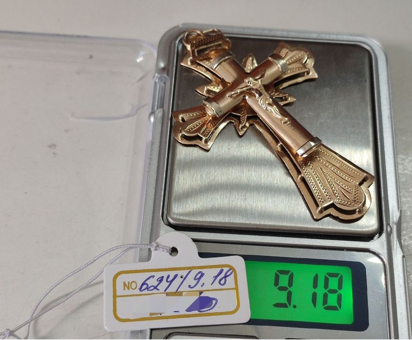 Крест золотой 75мм