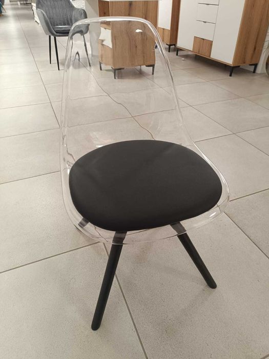 Henning - Krzesło przezroczyste/czarne