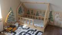 Łóżeczko Domek 180x90 łóżko dziecięce z barierkami i szufladami