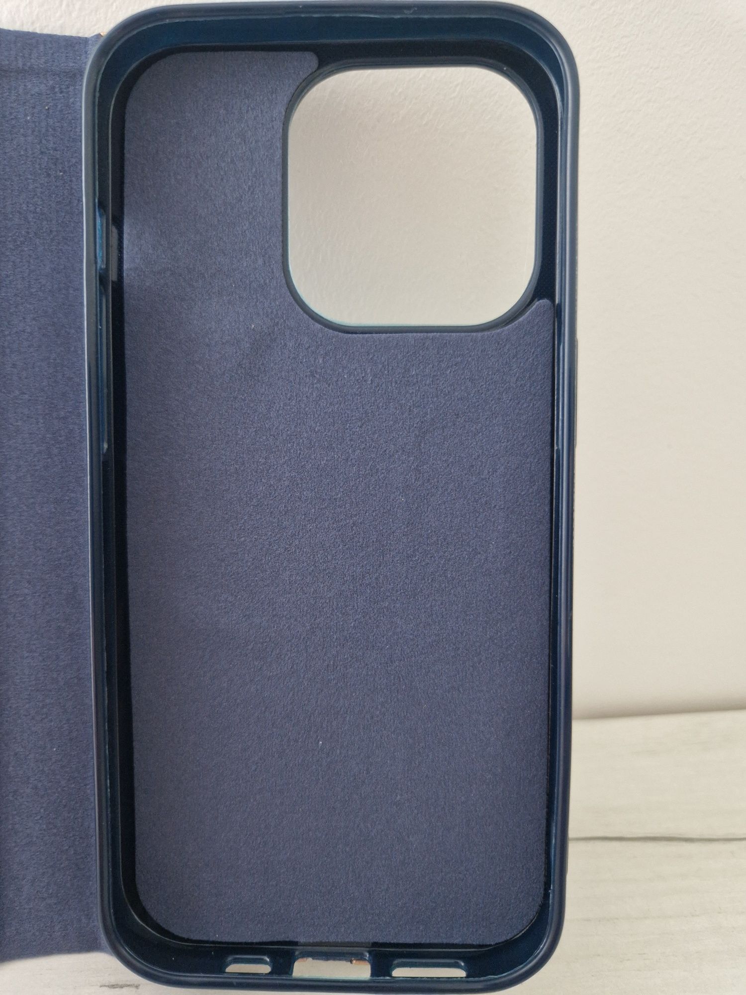 Kabura Book z ramką do Iphone 12 Pro Max granatowa